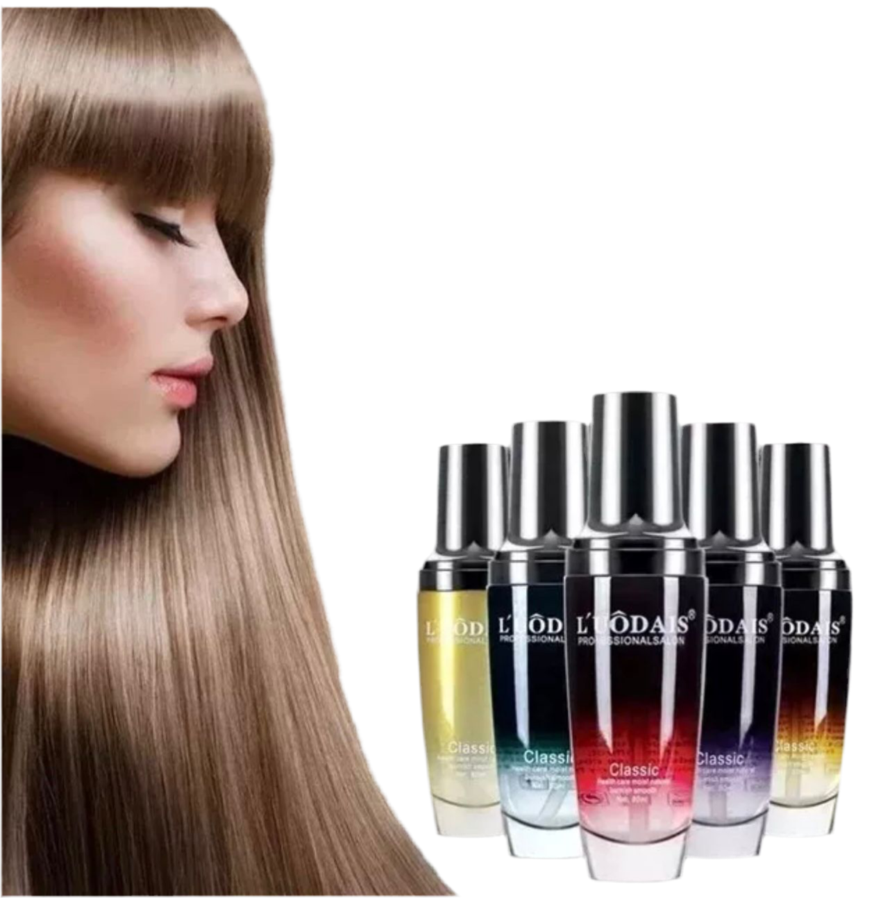 LUODAIS Serum Argan Oil Hair Smoother Shine Hair Essence for Dry Damaged Hair